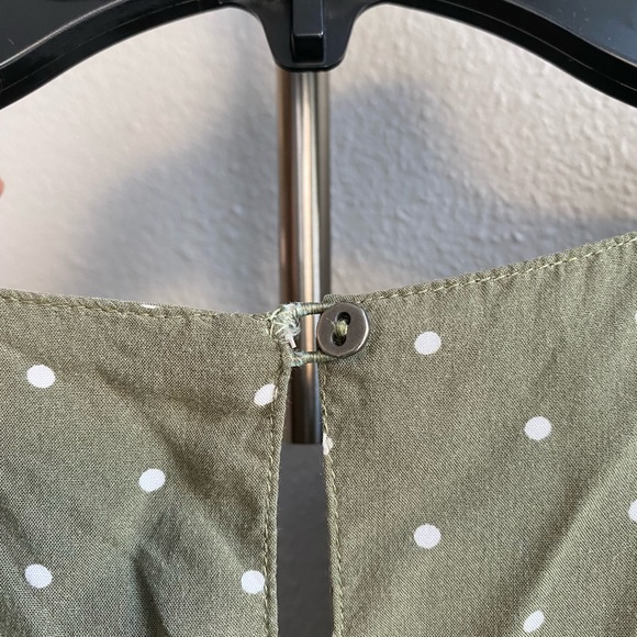 Abercrombie & fitch green polka dot romper - Picture 3 of 6